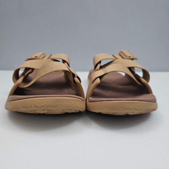 Chaco Chillos Slide Sandal Womens 12 Doe Tan Brown Adjustable Comfort Casual NEW - Picture 7 of 13